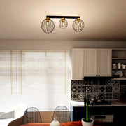 Rund Metall Svart Taklampa Kök - PlafondLjus