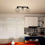 Rund Metall Svart Taklampa Kök - PlafondLjus