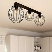 Rund Metall Svart Taklampa Kök - PlafondLjus