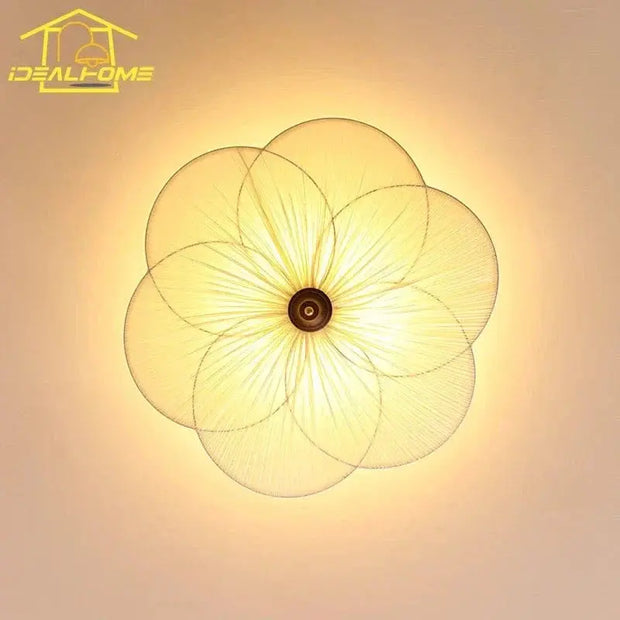 Fransk medeltida retro taklampa i plommonblomma – LED-lampa i massiv trä E27 för sovrum & vardagsrum - PlafondLjus