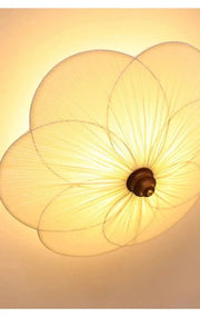 Fransk medeltida retro taklampa i plommonblomma – LED-lampa i massiv trä E27 för sovrum & vardagsrum - PlafondLjus