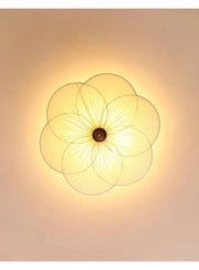 Fransk medeltida retro taklampa i plommonblomma – LED-lampa i massiv trä E27 för sovrum & vardagsrum - PlafondLjus