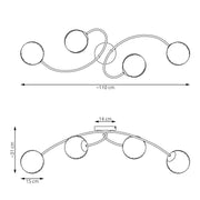 Elegant svart taklampa - PlafondLjus