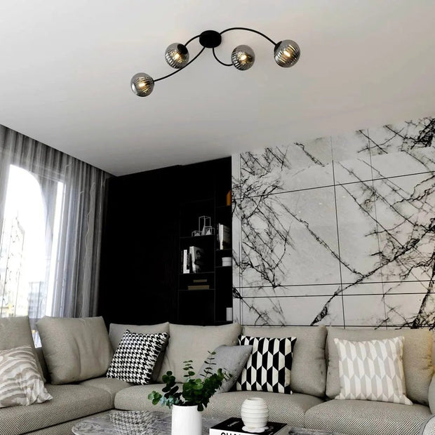 Elegant svart taklampa - PlafondLjus