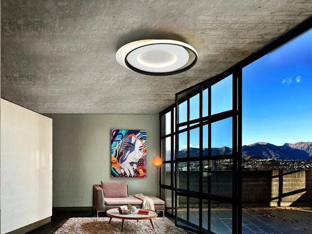 Svart LED taklampa i modern stil - PlafondLjus