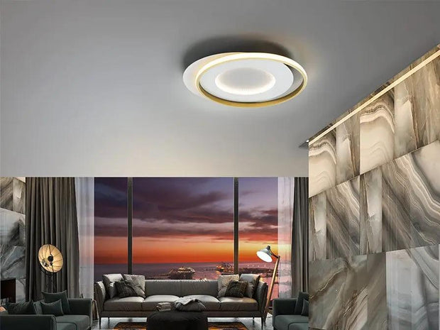 LED Taklampa Guld Modern - PlafondLjus