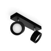Plafond 2 LED-spots svart 2700K IP20 - PlafondLjus