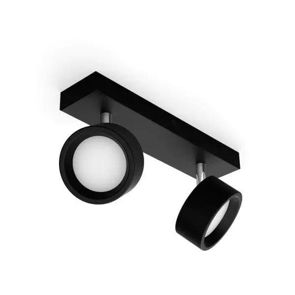 Plafond 2 LED-spots svart 2700K IP20 - PlafondLjus