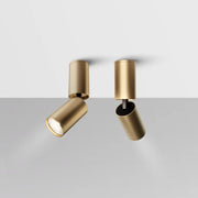 Plafond i aluminium guld GU10 IP20 19,2 cm - PlafondLjus