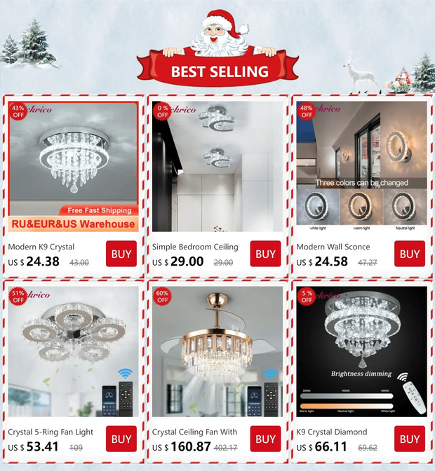 Plafond årtionde 50 kristall och glas krom 20 lampor - PlafondLjus