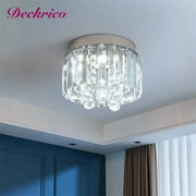 Plafond årtionde 50 kristall och glas krom 20 lampor - PlafondLjus