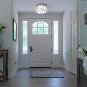 Plafond årtionde 50 kristall och glas krom 20 lampor - PlafondLjus