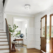 Plafond årtionde 50 kristall och glas krom 20 lampor - PlafondLjus