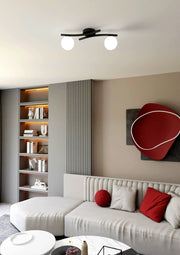 Svart glastaklampa Vardagsrum - PlafondLjus