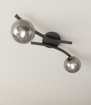 Svart glastaklampa Vardagsrum - PlafondLjus