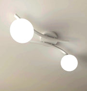 Svart glastaklampa Vardagsrum - PlafondLjus