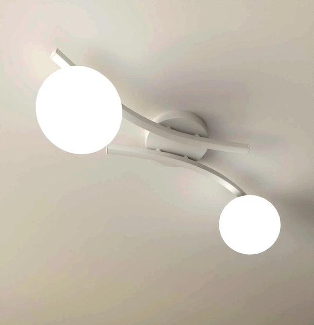 Svart glastaklampa Vardagsrum - PlafondLjus