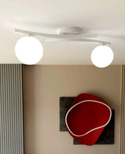 Svart glastaklampa Vardagsrum - PlafondLjus