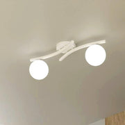 Svart glastaklampa Vardagsrum - PlafondLjus