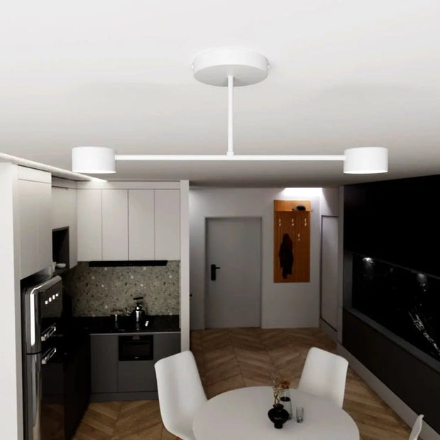 Plafond vit för kontor med 2 LED 4000K 1800 lm - PlafondLjus