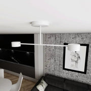 Plafond vit för kontor med 2 LED 4000K 1800 lm - PlafondLjus