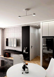 Plafond vit för kontor med 2 LED 4000K 1800 lm - PlafondLjus