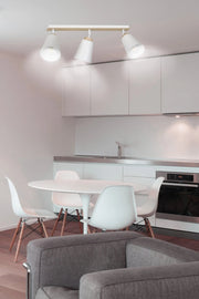 Plafond i trä och vit E27 IP20 - PlafondLjus