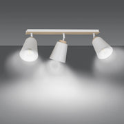 Plafond i trä och vit E27 IP20 - PlafondLjus