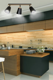 Plafond i trä och svart E27 IP20 90 cm - PlafondLjus