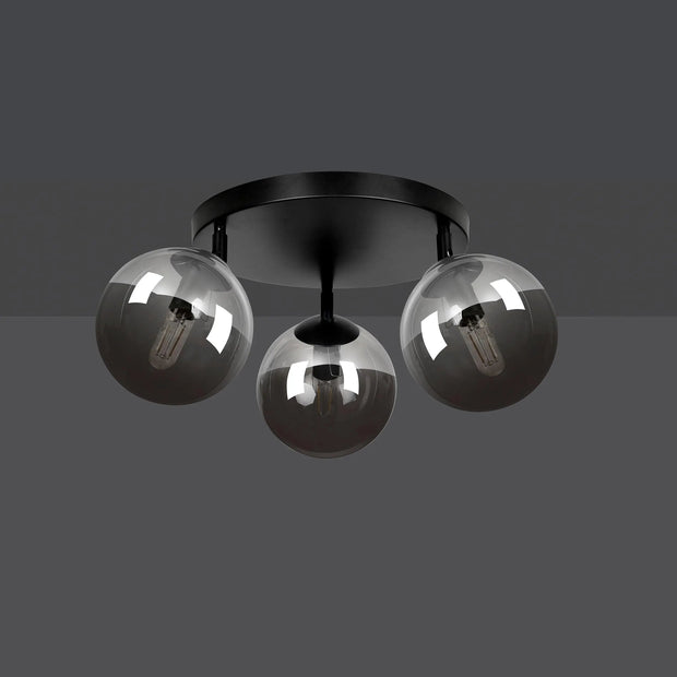 Plafond Boule design svart/graphit Ø14 cm E14 IP20 - PlafondLjus