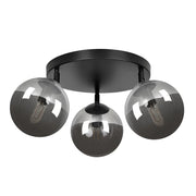 Plafond Boule design svart/graphit Ø14 cm E14 IP20 - PlafondLjus