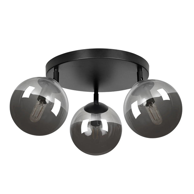 Plafond Boule design svart/graphit Ø14 cm E14 IP20 - PlafondLjus