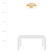 Plafond cirkel i stål och plywood Ø40 cm LED - PlafondLjus