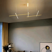 LED taklampa aluminium guld Vardagsrum - PlafondLjus