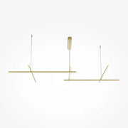 LED taklampa aluminium guld Vardagsrum - PlafondLjus