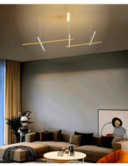 LED taklampa aluminium guld Vardagsrum - PlafondLjus