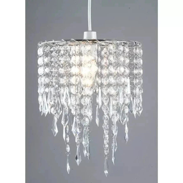 Lyxig plafondlampa regn av kristaller Vardagsrum 40cm - PlafondLjus