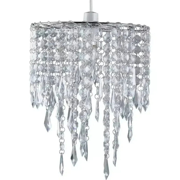 Lyxig plafondlampa regn av kristaller Vardagsrum 40cm - PlafondLjus