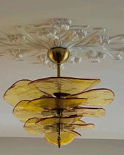 Modern taklampa för vardagsrum i glas - PlafondLjus