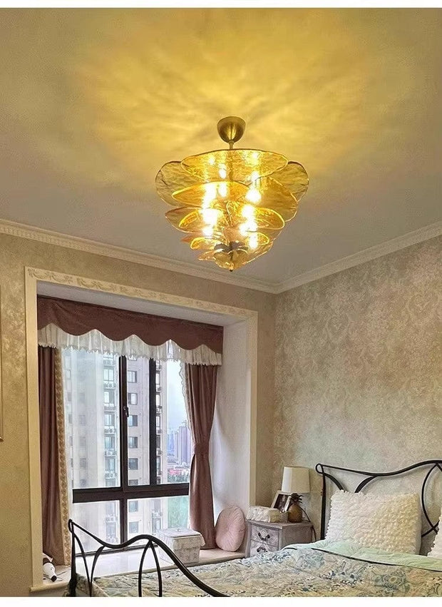 Modern taklampa för vardagsrum i glas - PlafondLjus