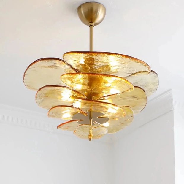 Modern taklampa för vardagsrum i glas - PlafondLjus