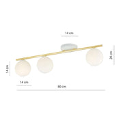 Opalin vintage taklampa - PlafondLjus