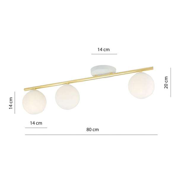 Opalin vintage taklampa - PlafondLjus