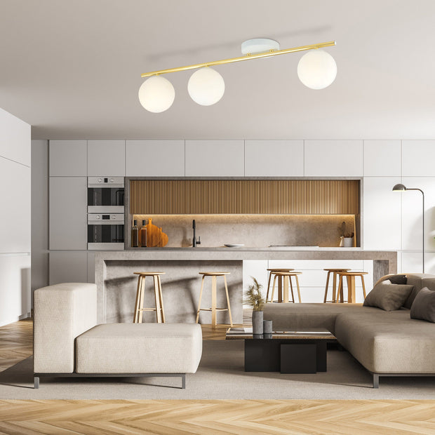 Opalin vintage taklampa - PlafondLjus