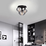 Svarttonat Glastaklampa Badrum - PlafondLjus