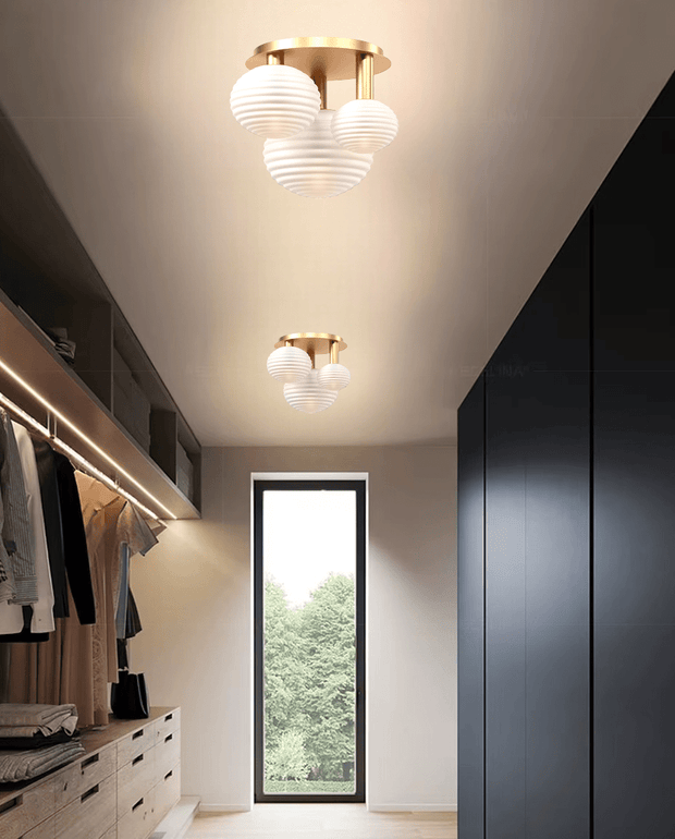 Svarttonat Glastaklampa Badrum - PlafondLjus