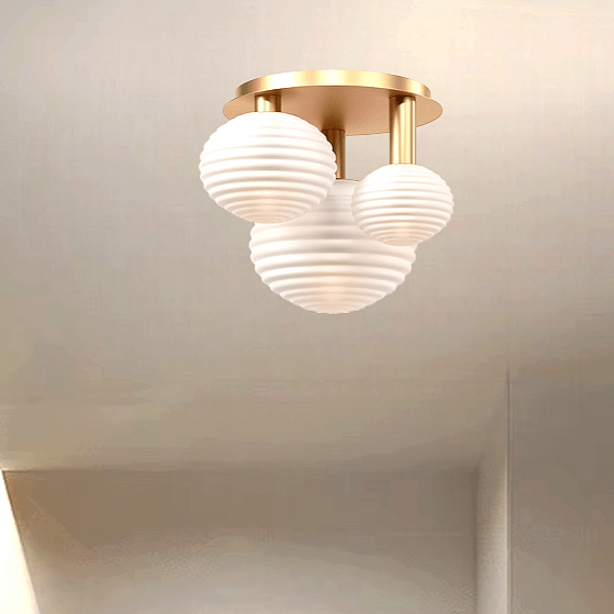 Svarttonat Glastaklampa Badrum - PlafondLjus