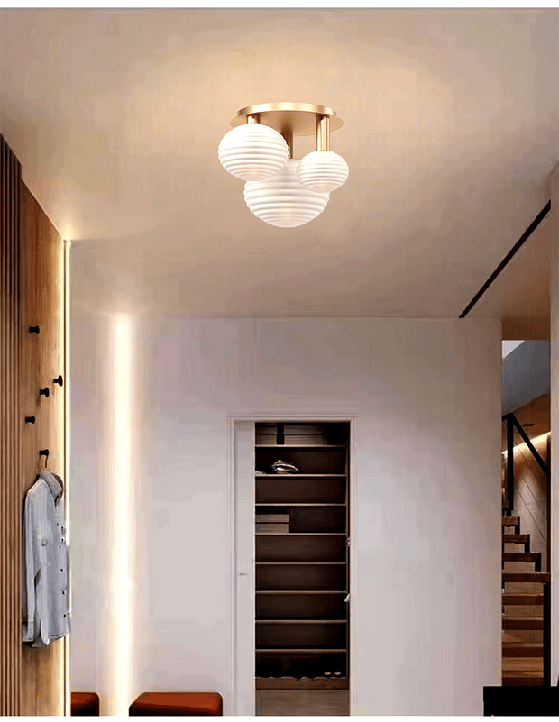 Svarttonat Glastaklampa Badrum - PlafondLjus