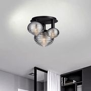 Svarttonat Glastaklampa Badrum - PlafondLjus