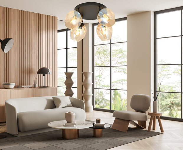 Färgad Glas Taklampa - PlafondLjus